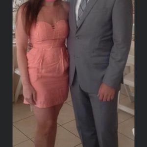 Blush Pink BCBGeneration strapless dress